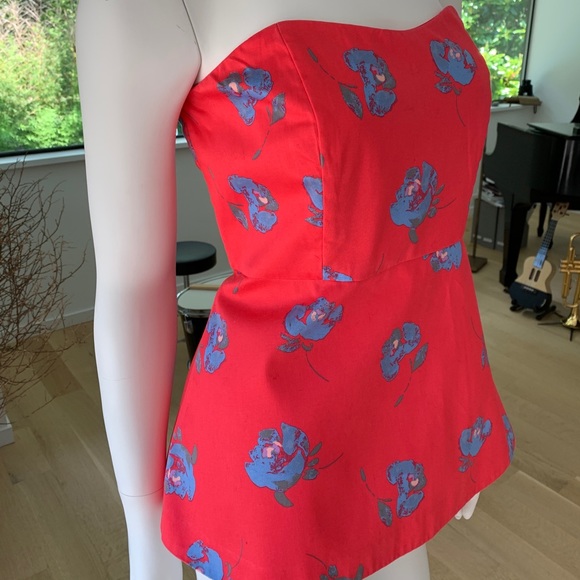 J.Crew Strapless Peplum Top - Picture 2 of 5